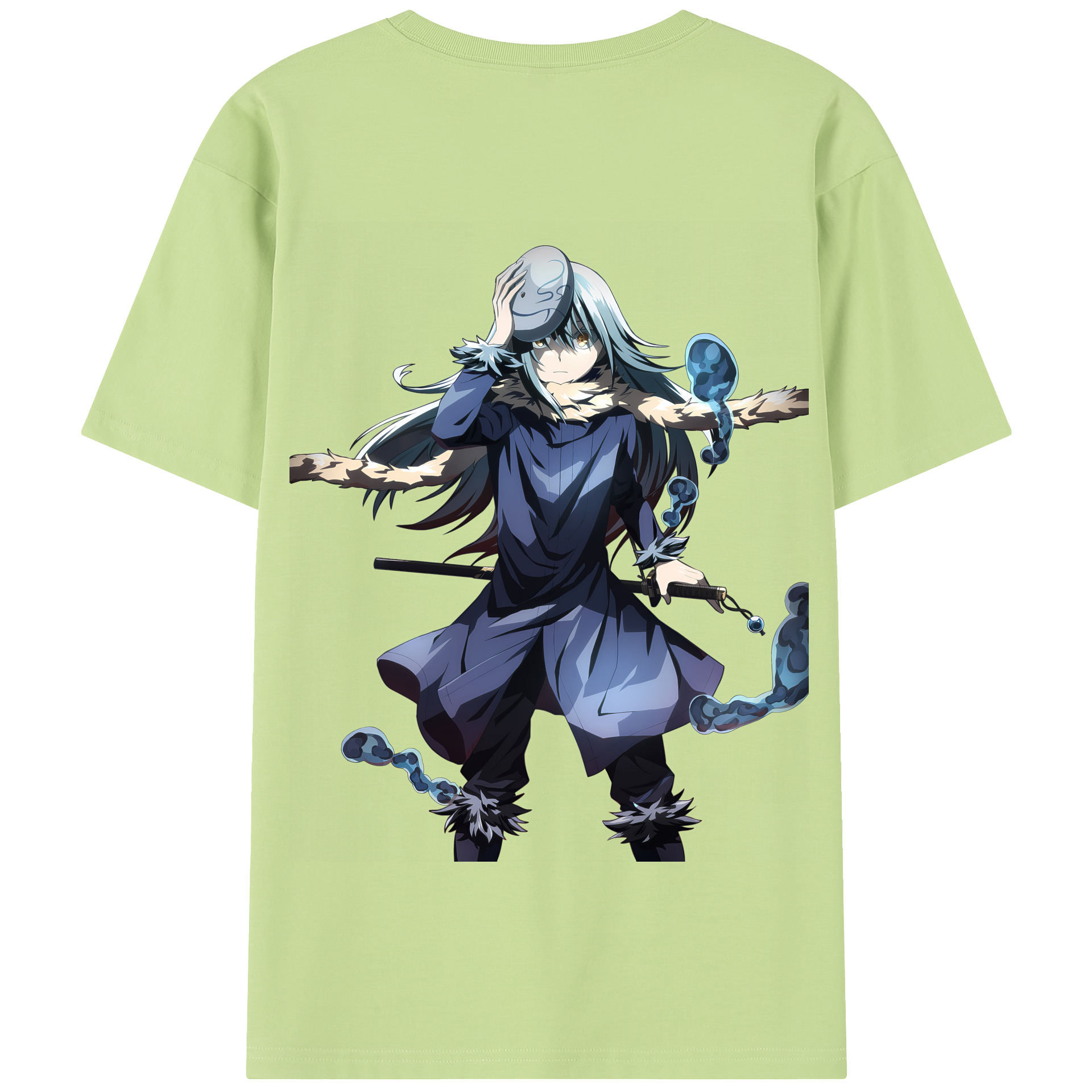（画像用） 転スラ Regarding Reincarnated to Slime 綿100％半袖Tシャツ（背面プリント）